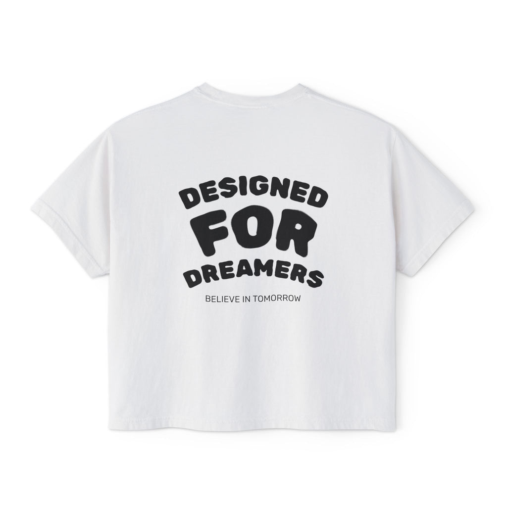 Women's Boxy Tee — 'The Optimist' Graphic T-Shirt
