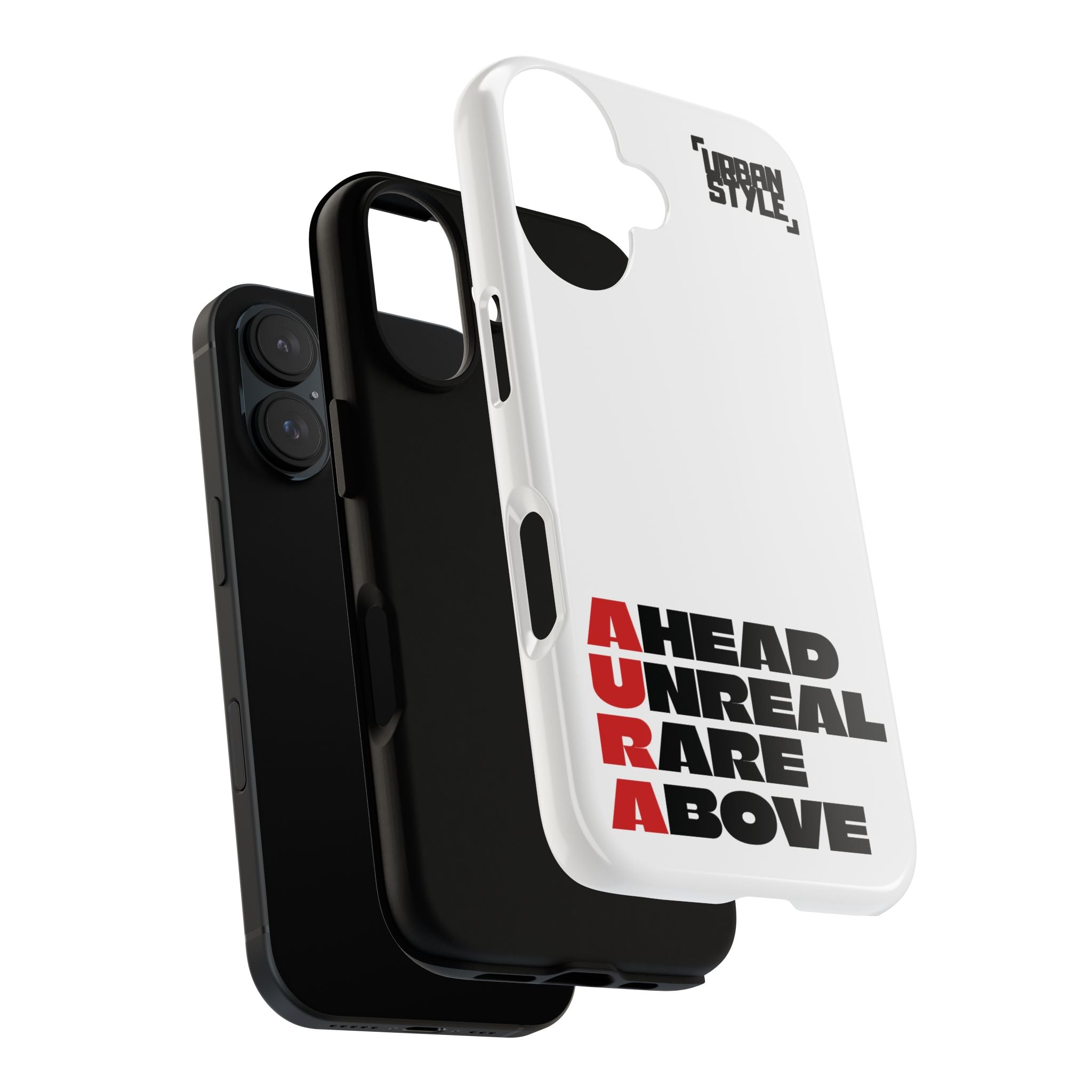 Phone Case — "AURA" Bold Typography Protective Cover