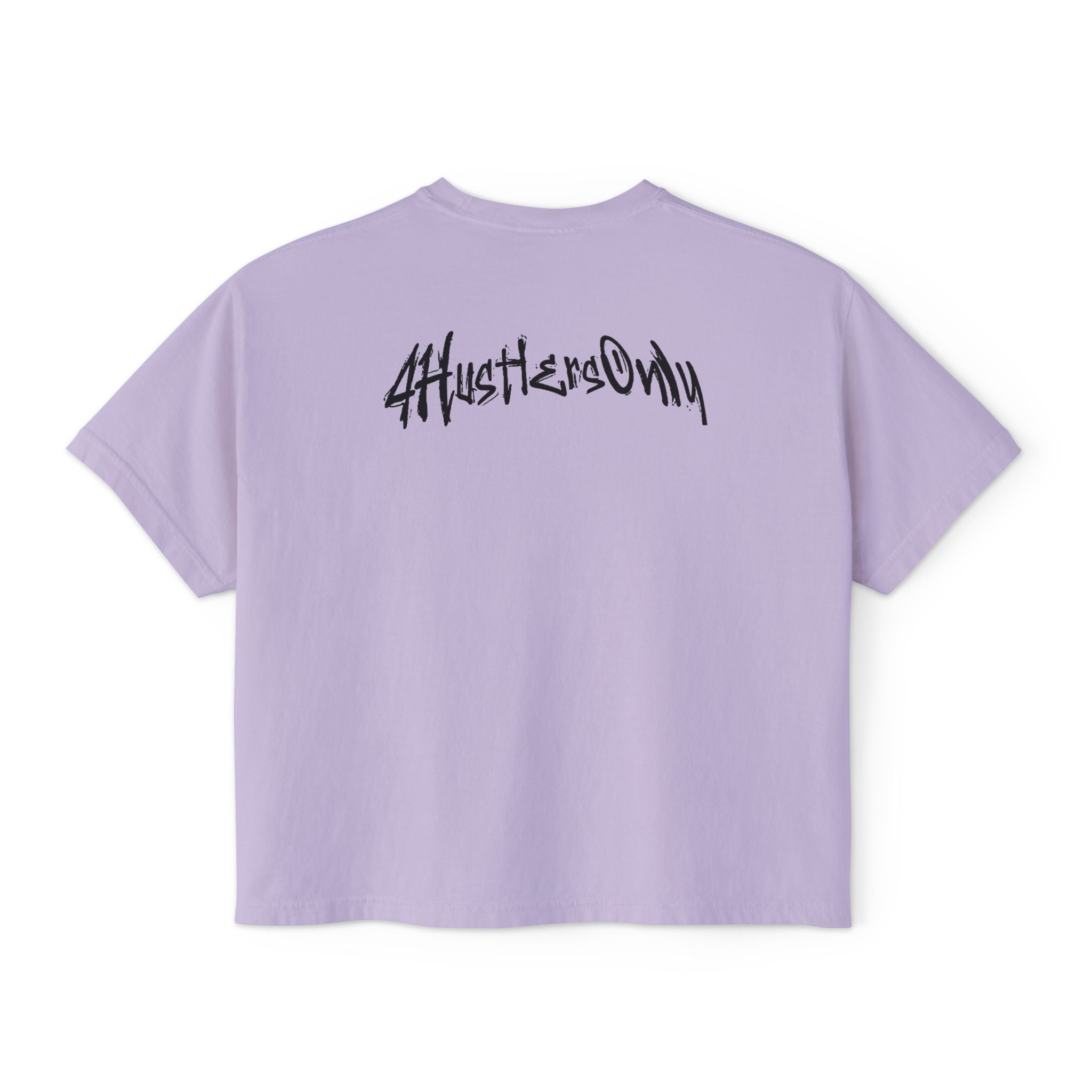 Women's Boxy Tee — '4HustlersOnly' Minimal Graphic Crop Shirt