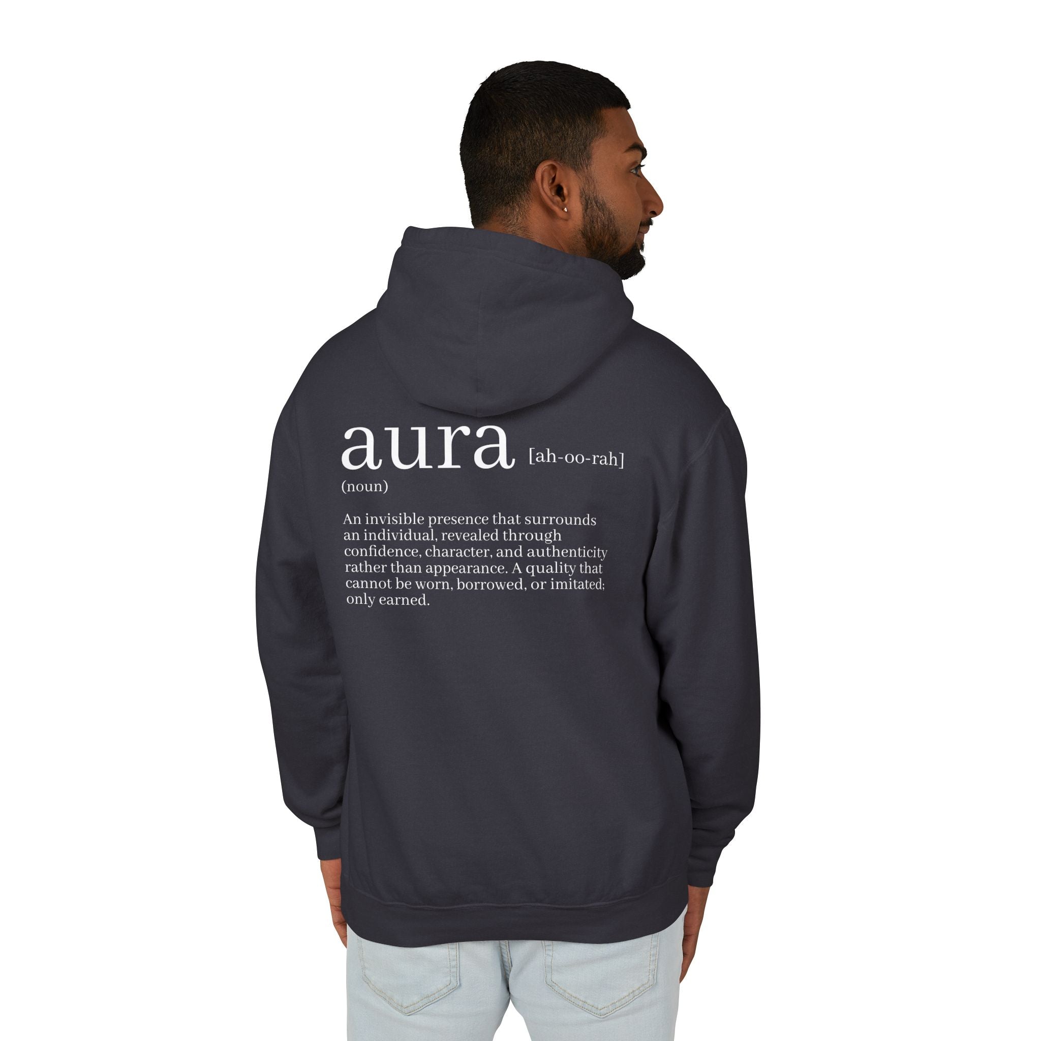 Aura Collection Hoodie — Minimalist 'AURA' Definition Graphic Hooded Sweatshirt