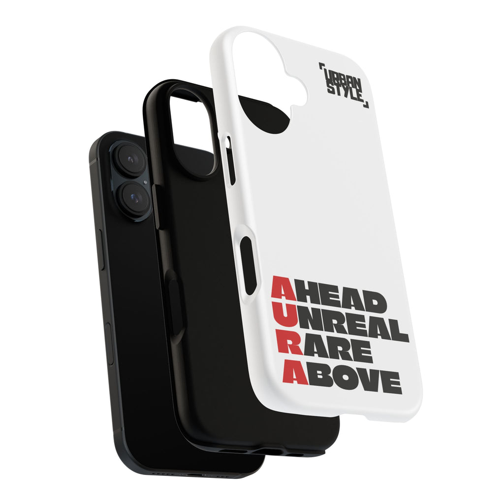 Phone Case — "AURA" Bold Typography Protective Cover