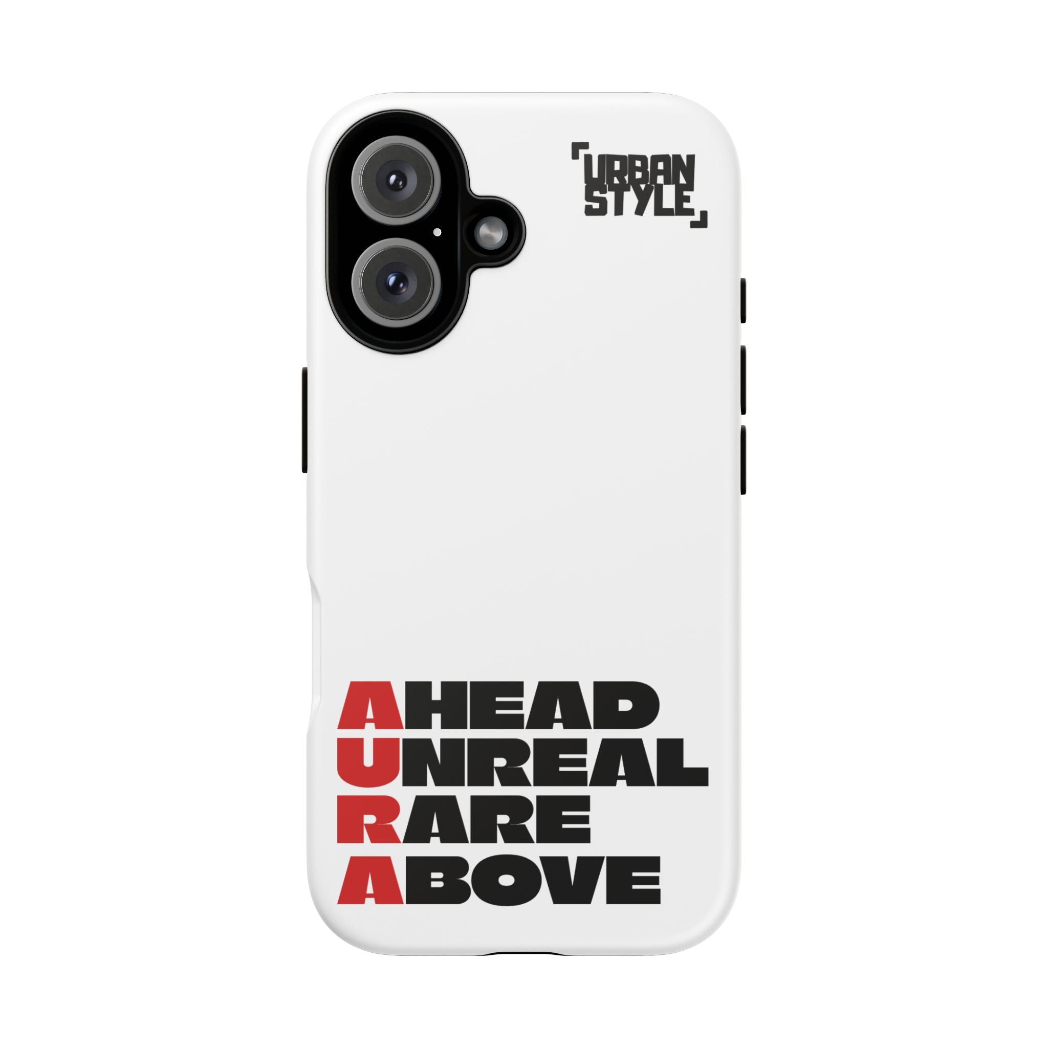 Phone Case — "AURA" Bold Typography Protective Cover
