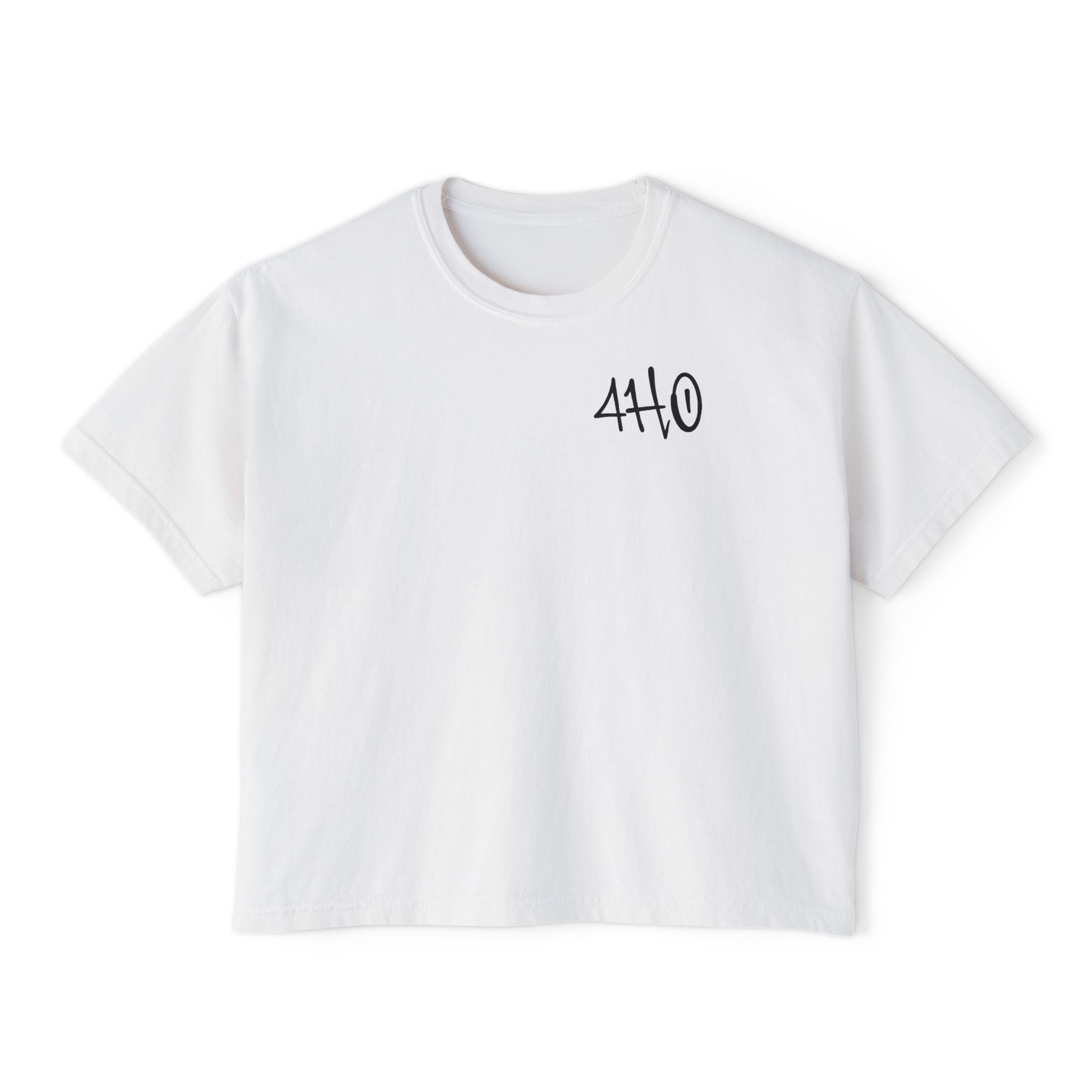 Women's Boxy Tee — '4HustlersOnly' Minimal Graphic Crop Shirt
