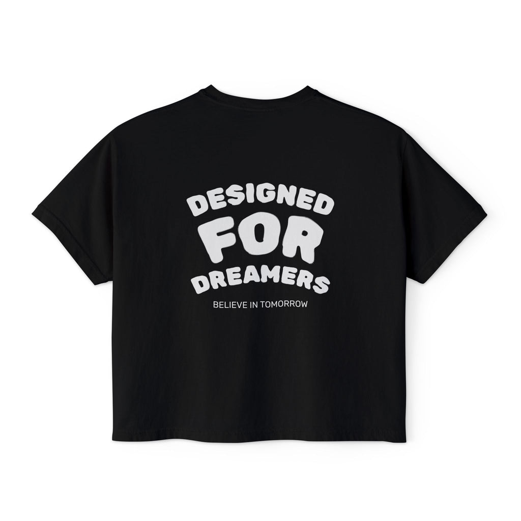 Women's Boxy Tee — 'The Optimist' Graphic T-Shirt