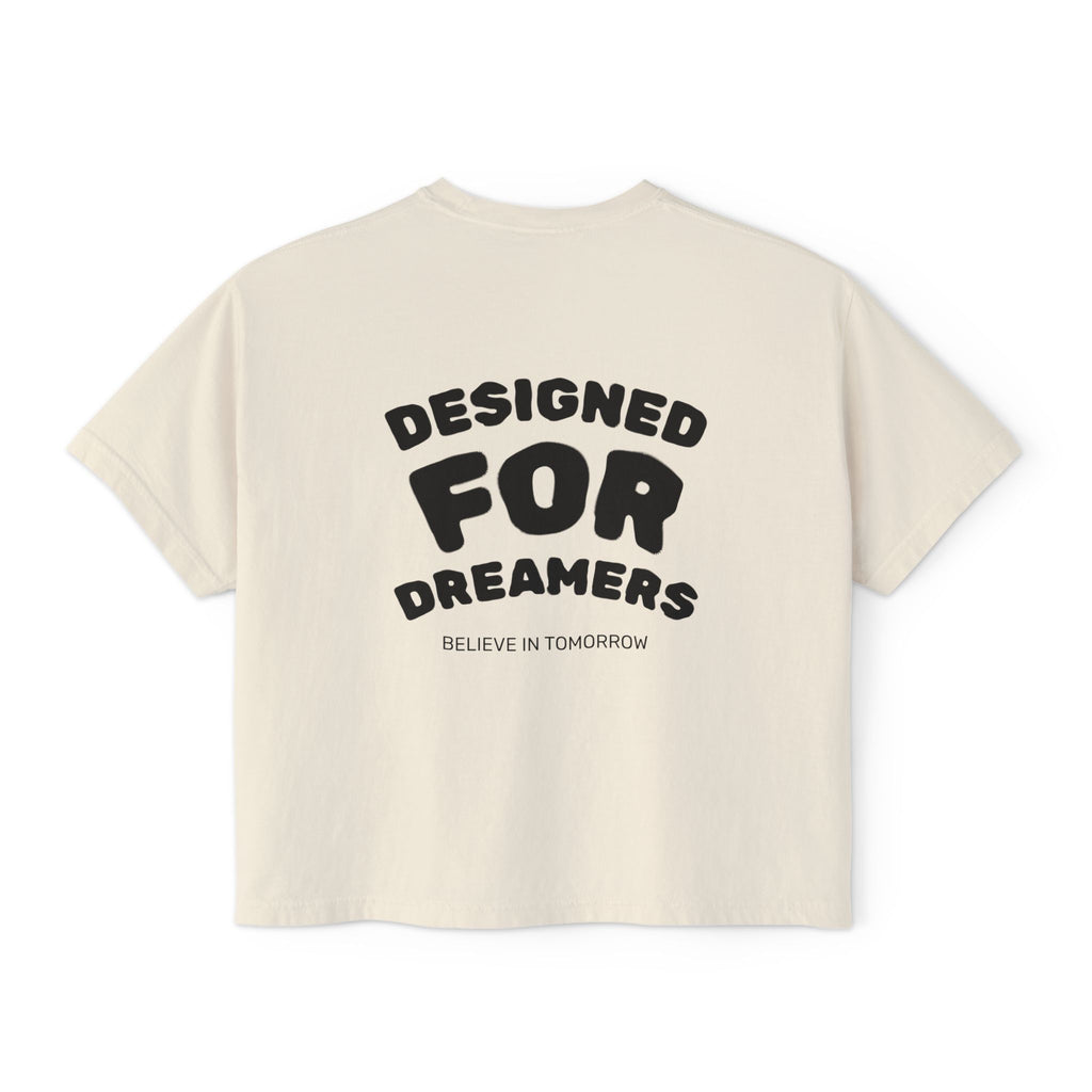 Women's Boxy Tee — 'The Optimist' Graphic T-Shirt