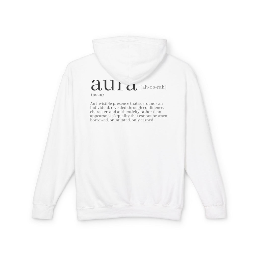 Aura Collection Hoodie — Minimalist 'AURA' Definition Graphic Hooded Sweatshirt