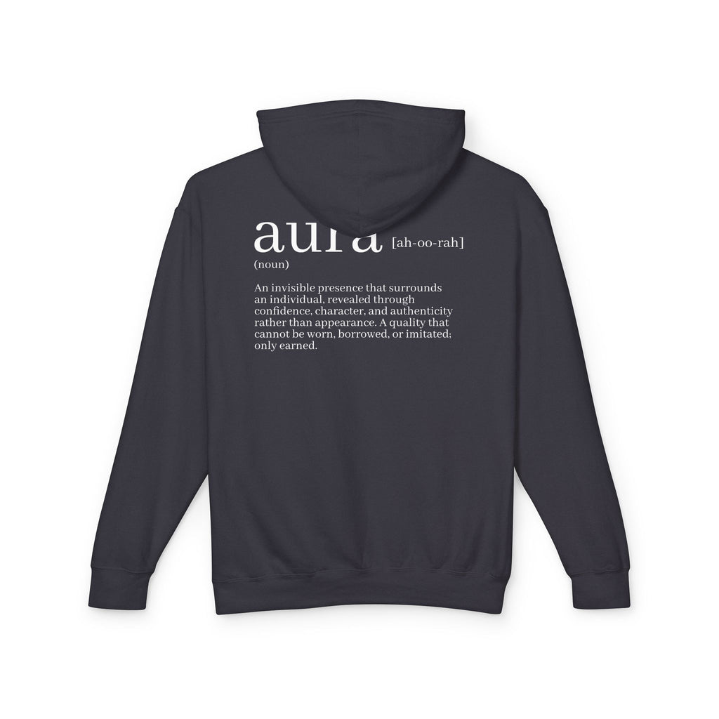 Aura Collection Hoodie — Minimalist 'AURA' Definition Graphic Hooded Sweatshirt