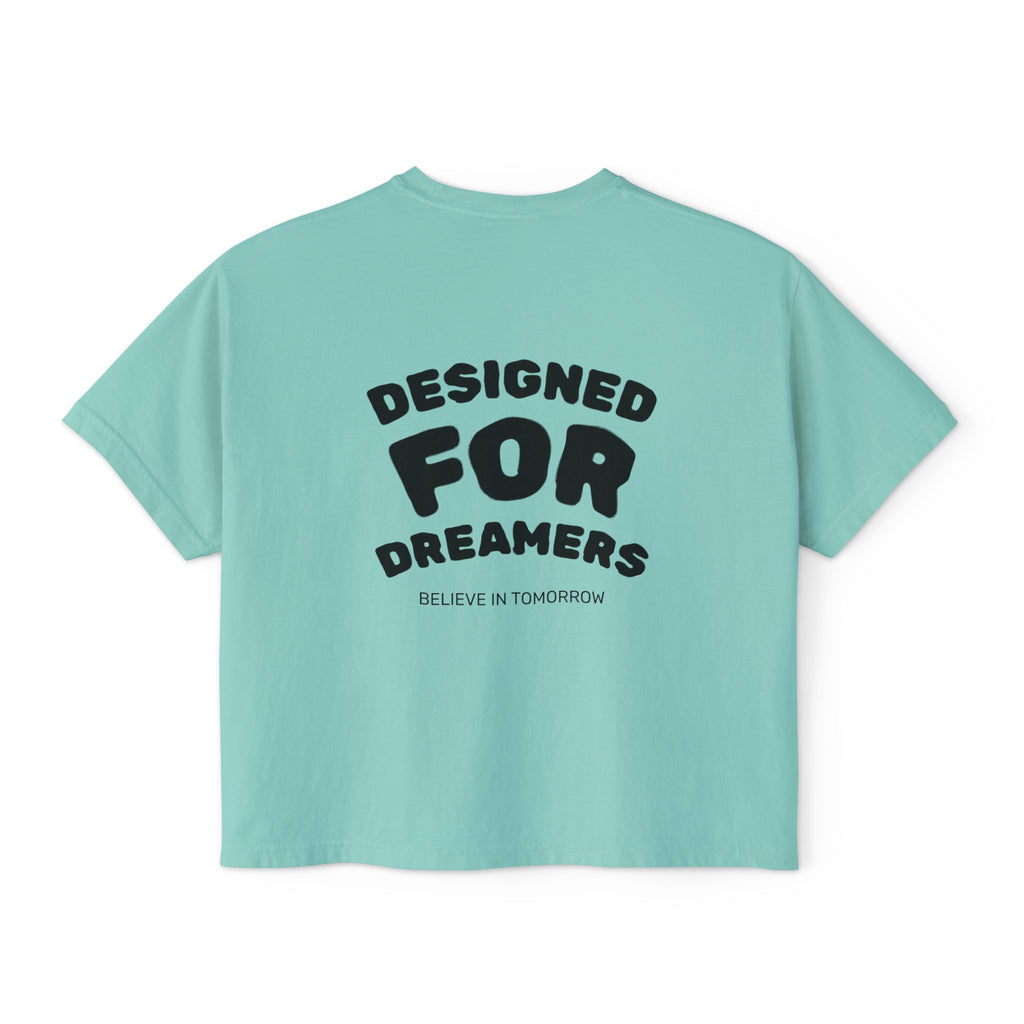 Women's Boxy Tee — 'The Optimist' Graphic T-Shirt