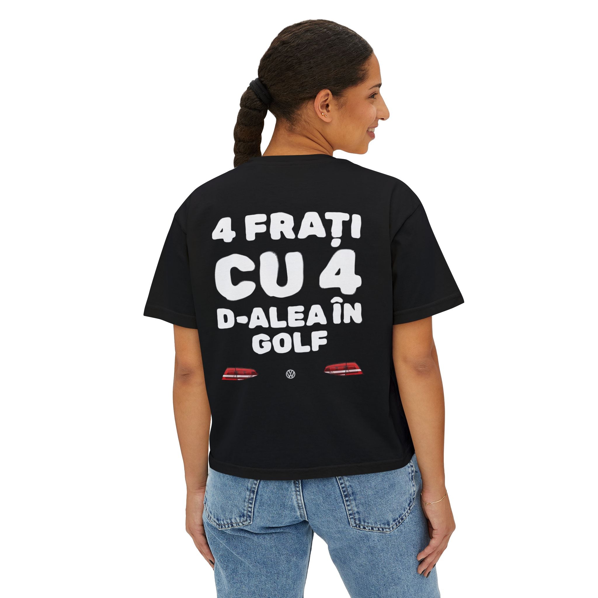 Women's Boxy Tee — ”4HO GOLF” Graphic Top