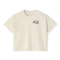 Women's Boxy Tee — '4HustlersOnly' Minimal Graphic Crop Shirt
