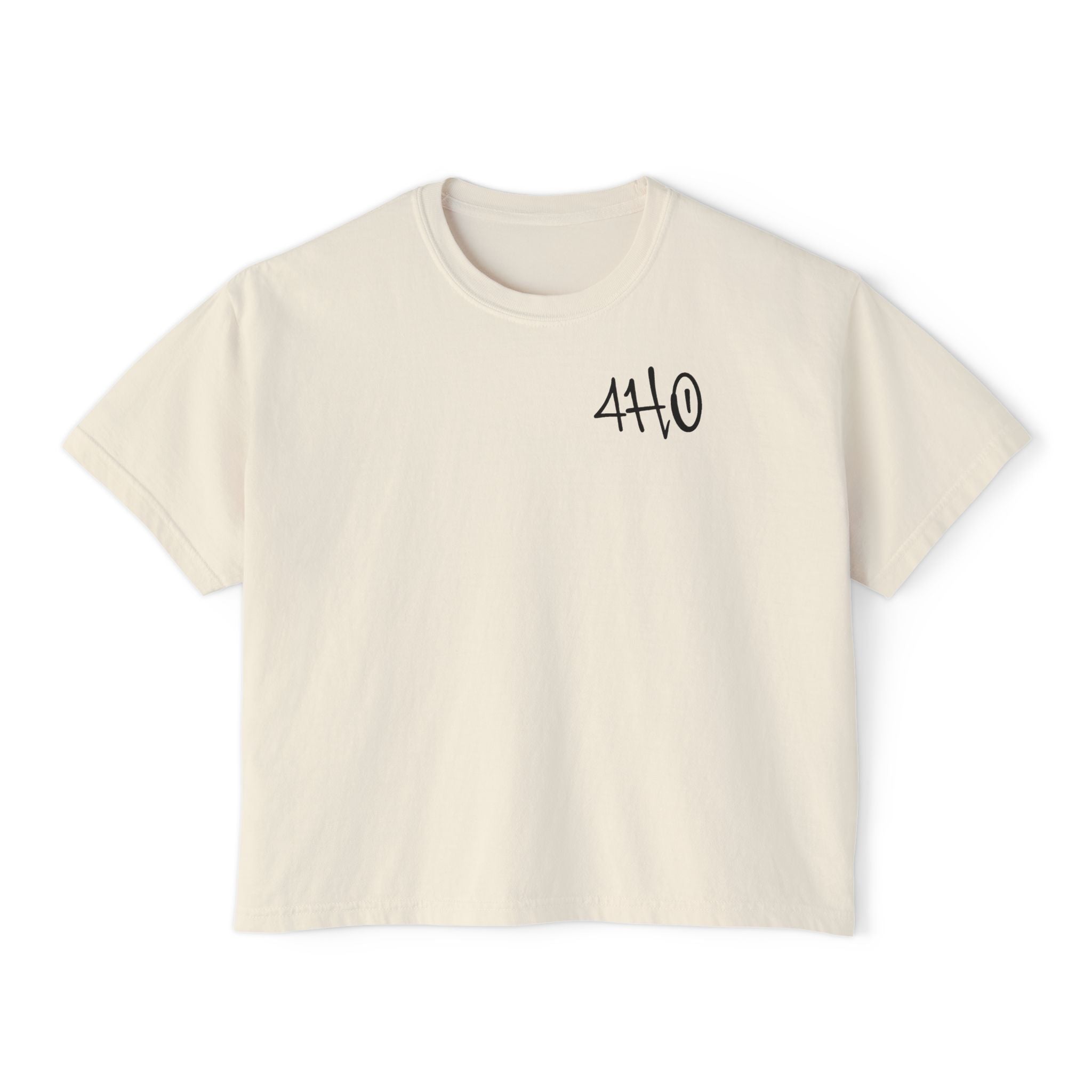 Women's Boxy Tee — '4HustlersOnly' Minimal Graphic Crop Shirt