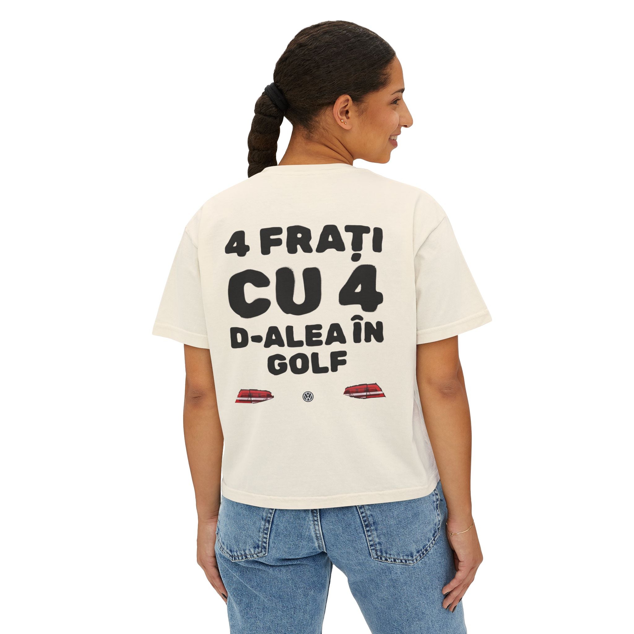 Women's Boxy Tee — ”4HO GOLF” Graphic Top