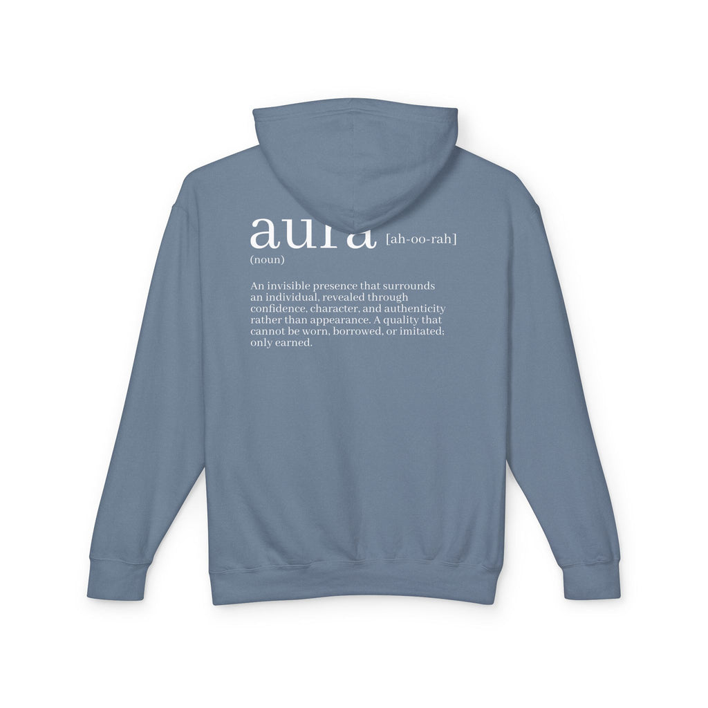 Aura Collection Hoodie — Minimalist 'AURA' Definition Graphic Hooded Sweatshirt