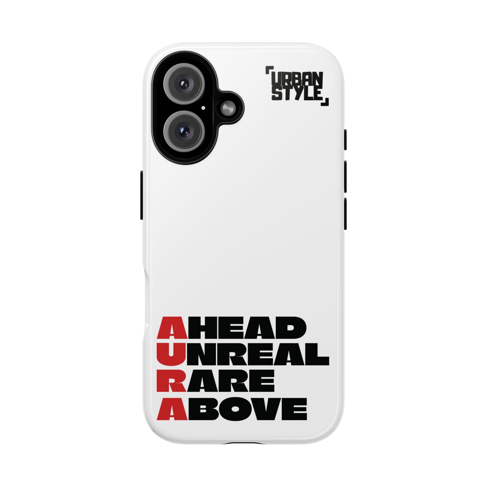 Phone Case — "AURA" Bold Typography Protective Cover