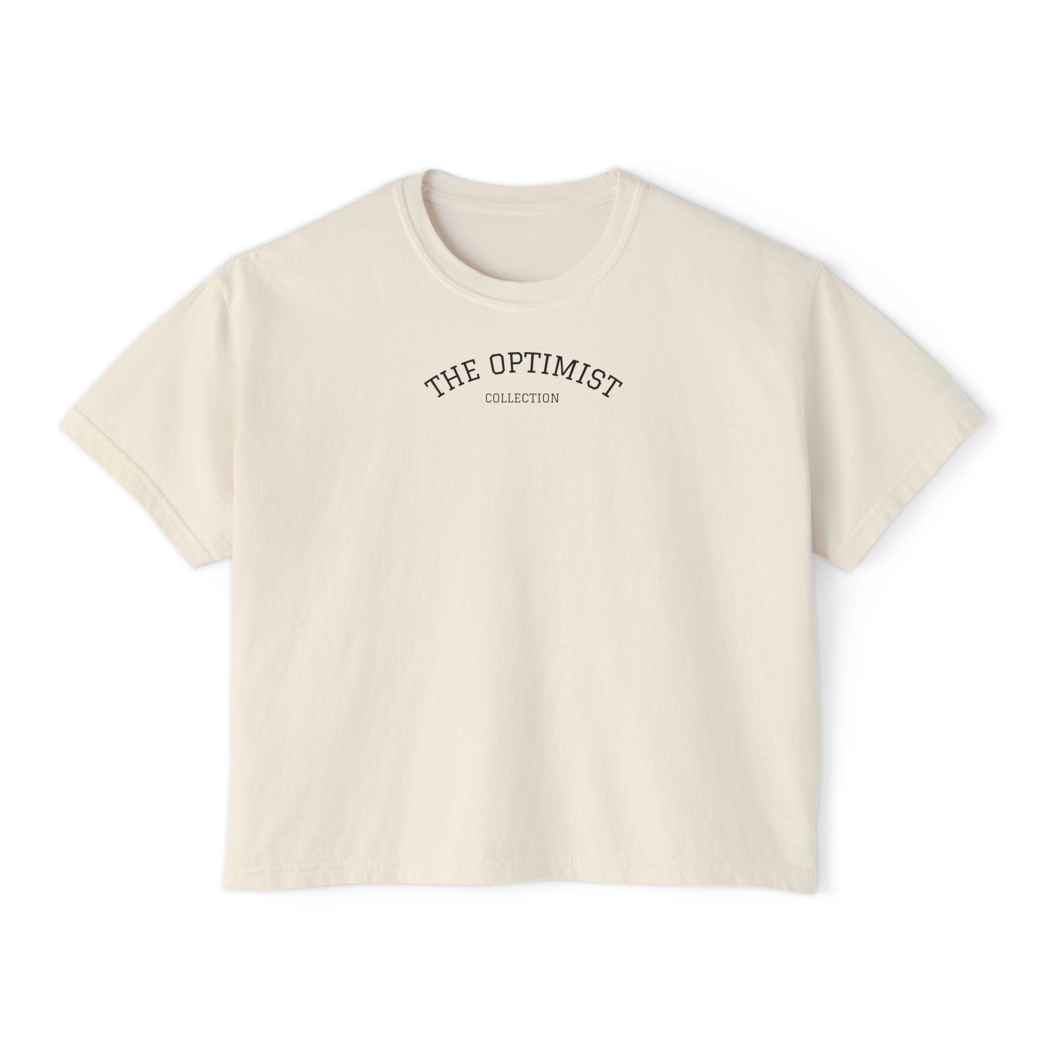 Women's Boxy Tee — 'The Optimist' Graphic T-Shirt