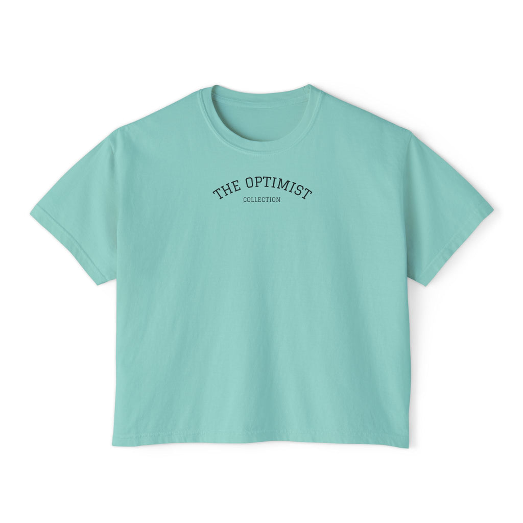 Women's Boxy Tee — 'The Optimist' Graphic T-Shirt