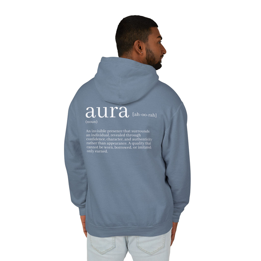Aura Collection Hoodie — Minimalist 'AURA' Definition Graphic Hooded Sweatshirt