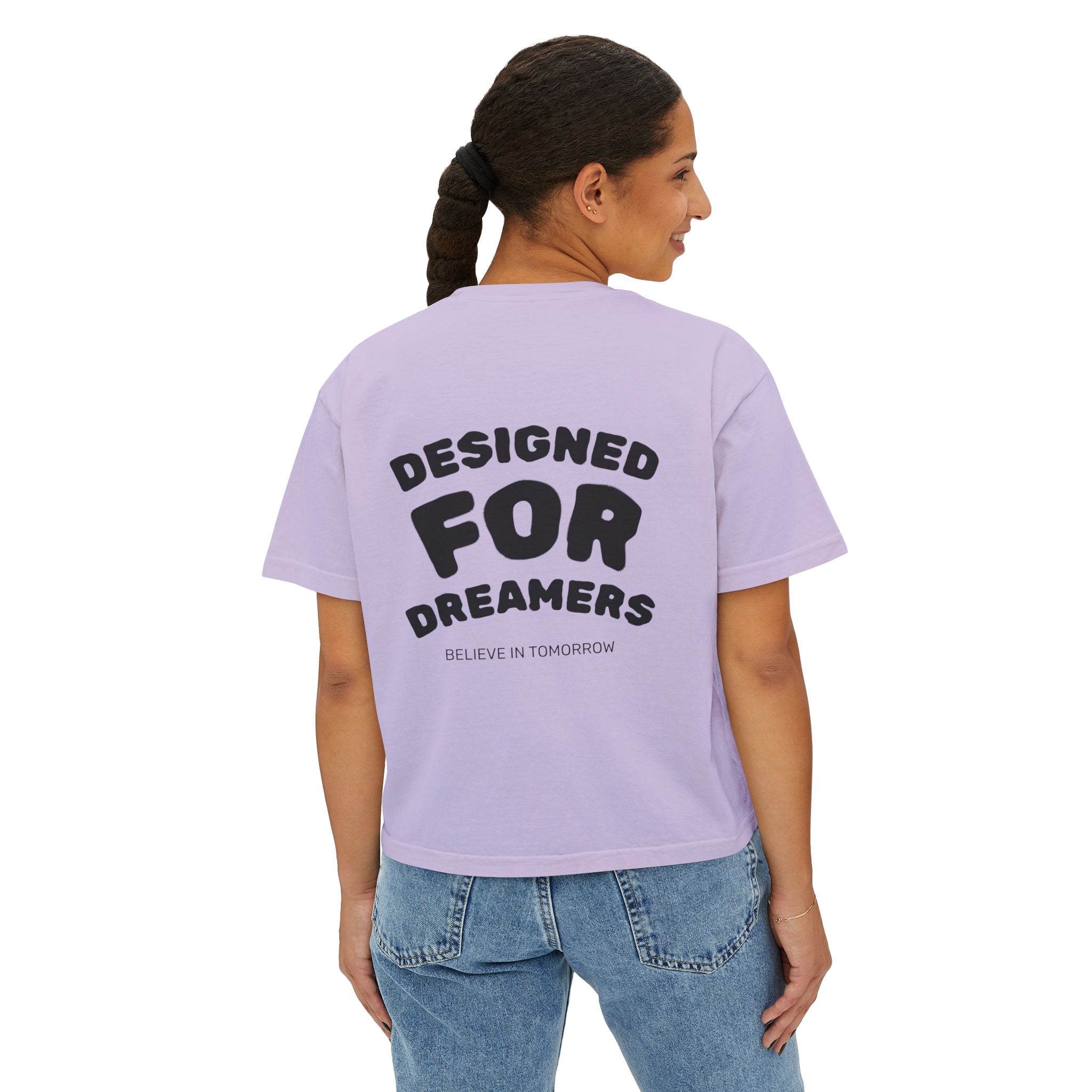 Women's Boxy Tee — 'The Optimist' Graphic T-Shirt