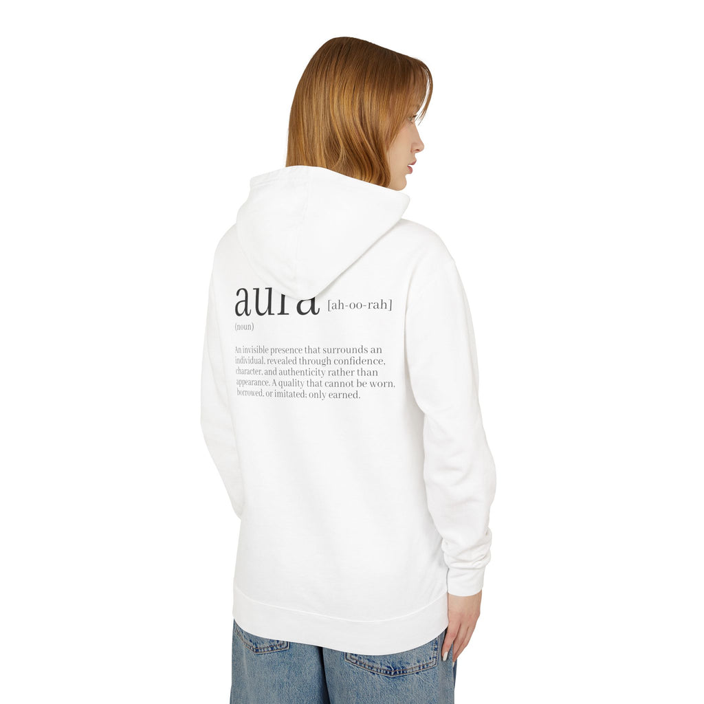 Aura Collection Hoodie — Minimalist 'AURA' Definition Graphic Hooded Sweatshirt